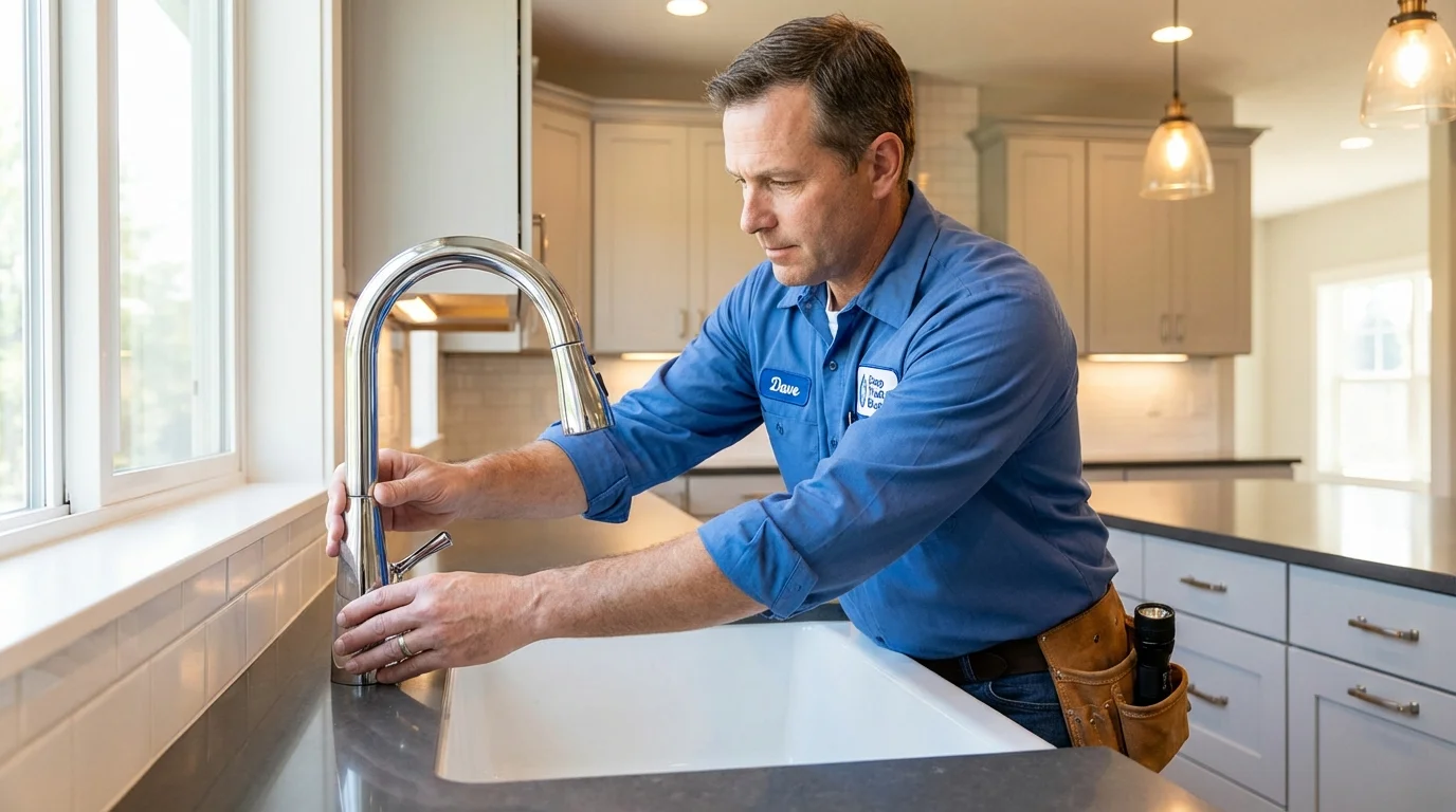 Kitchen faucet installation by Johns Plumbing LLC in Rockwood